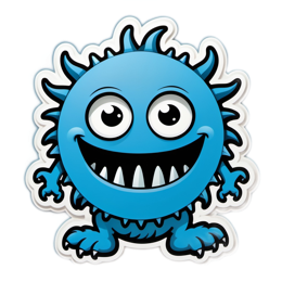 monster character cartoon SVG PNG design with clean design elements