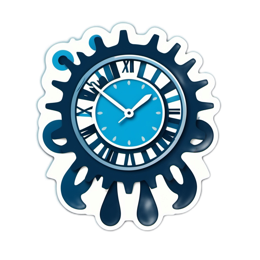 clock SVG PNG design with clean design elements