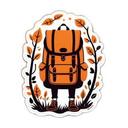backpack autumn SVG PNG design with clean design elements