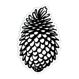 pinecone SVG PNG design with clean design elements