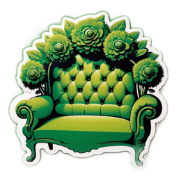 furniture garden floral SVG PNG design with green floral elements