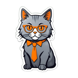 cute stylish cat SVG PNG design