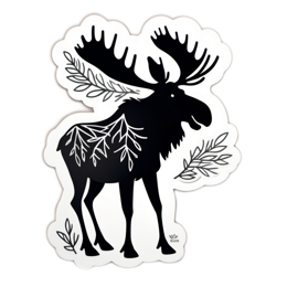 moose nature SVG PNG design with clean design elements