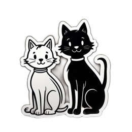 cats stickers SVG PNG design with clean design elements