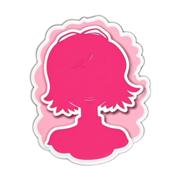 sticker pink silhouette SVG PNG design with clean design elements