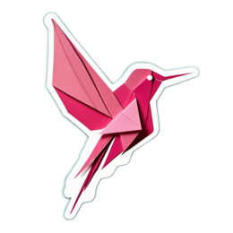 paper hummingbird SVG PNG design with clean design elements