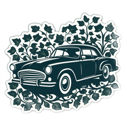 car illustration vine SVG PNG design with clean design elements