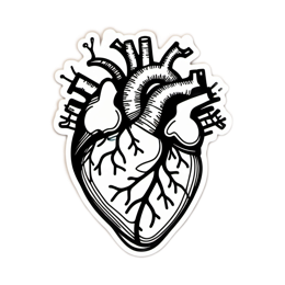 drawing heart SVG PNG design with clean design elements
