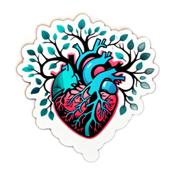 heart nature SVG PNG design with clean design elements