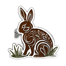 decoration rabbit SVG PNG design with clean design elements
