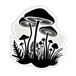 mushrooms plants SVG PNG design with clean design elements