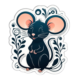 friendly mouse SVG PNG design with clean design elements