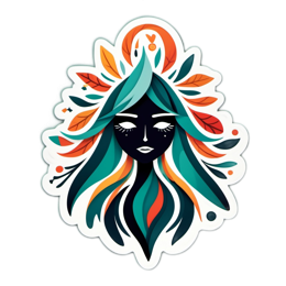 beautiful foliage SVG PNG design with clean design elements, black and orange floral elements
