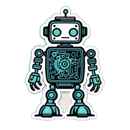 robots SVG PNG design with clean design elements