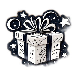 gift box stars SVG PNG design with clean design elements