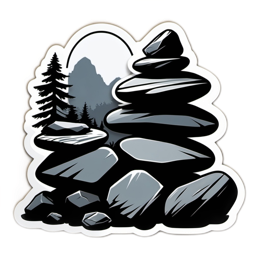 stones landscape SVG PNG design