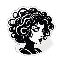 black and white sticker SVG PNG design with clean design elements
