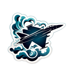 airplane sticker SVG PNG design with clean design elements