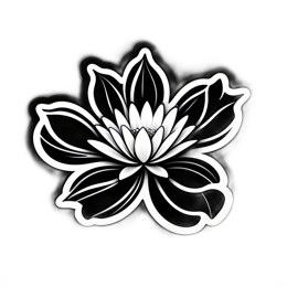flower monochrome SVG PNG design with clean design elements, black and white floral elements