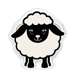 pets sheep SVG PNG design with clean design elements