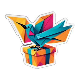 colorful origami SVG PNG design with clean design elements