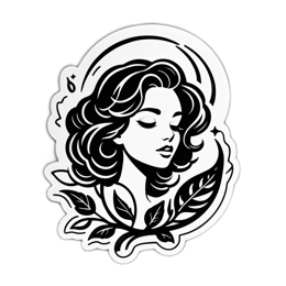 blackandwhite floral SVG PNG design with black and white floral elements