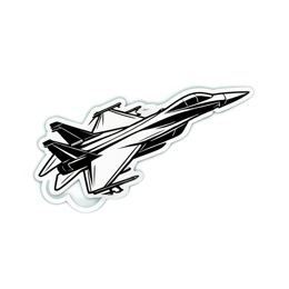 aircraft sticker SVG PNG design with clean design elements