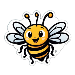 fantasy cartoon bee SVG PNG design with clean design elements