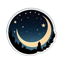 night sky moon stars SVG PNG design