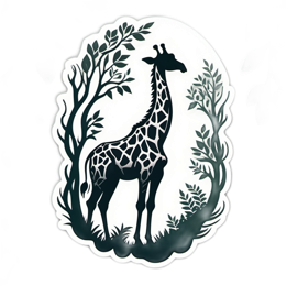 giraffe nature SVG PNG design