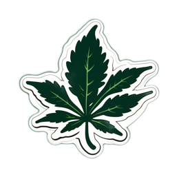 leaf sticker SVG PNG design with clean design elements