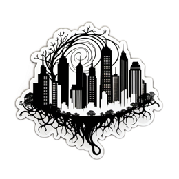 cityscape silhouette SVG PNG design