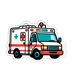 healthcare ambulance SVG PNG design with clean design elements