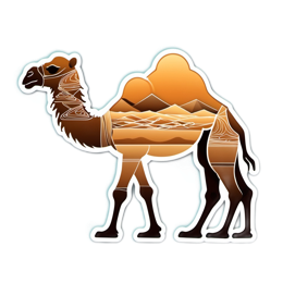 camel landscape SVG PNG design