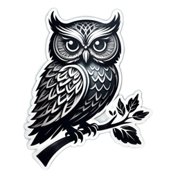 owl artistry SVG PNG design with clean design elements