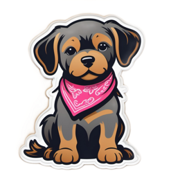 sticker dog bandana SVG PNG design