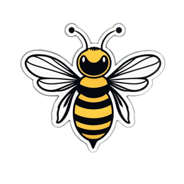 bee graphics SVG PNG design with clean design elements