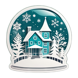 winter snowglobe house SVG PNG design