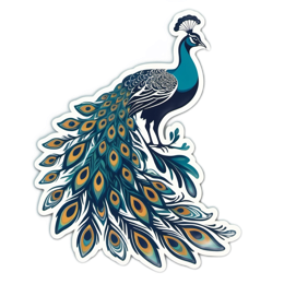 peacock SVG PNG design with clean design elements