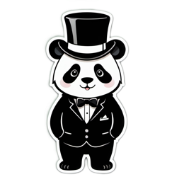 fancy panda SVG PNG design