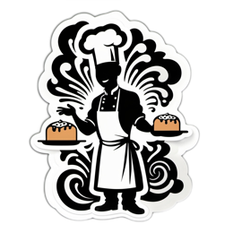 chef desserts SVG PNG design with clean design elements