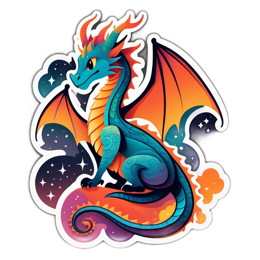 dragon colored SVG PNG design with clean design elements
