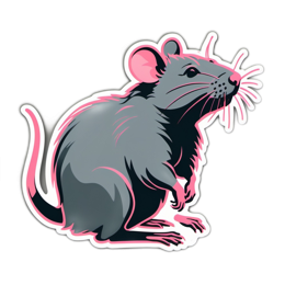 rat graphics SVG PNG design with clean design elements