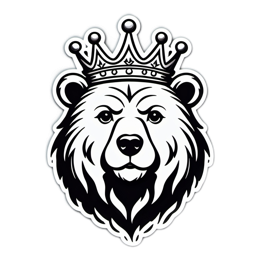 king bear SVG PNG design with clean design elements
