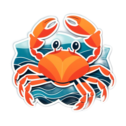 crab ocean SVG PNG design with clean design elements