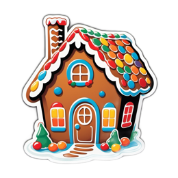 food gingerbread house SVG PNG design with clean design elements