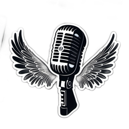mic wings SVG PNG design with clean design elements