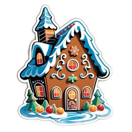 christmas cottage SVG PNG design