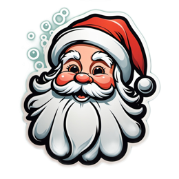 santa smiling SVG PNG design with clean design elements