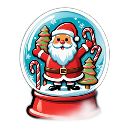 santa snowglobe SVG PNG design